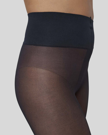split banner malva tights black close up swedish stockings