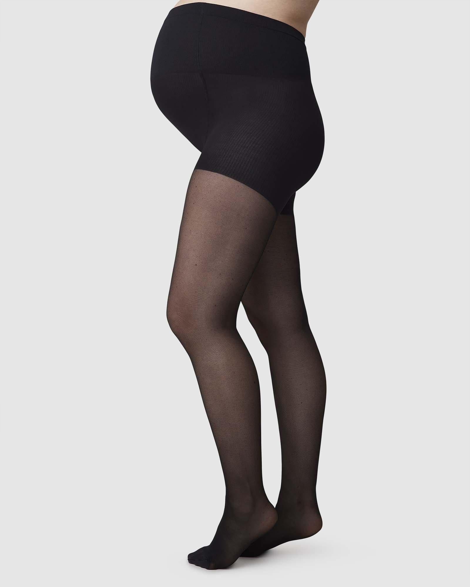 70 denier tights with waistband , Comfort Size, black