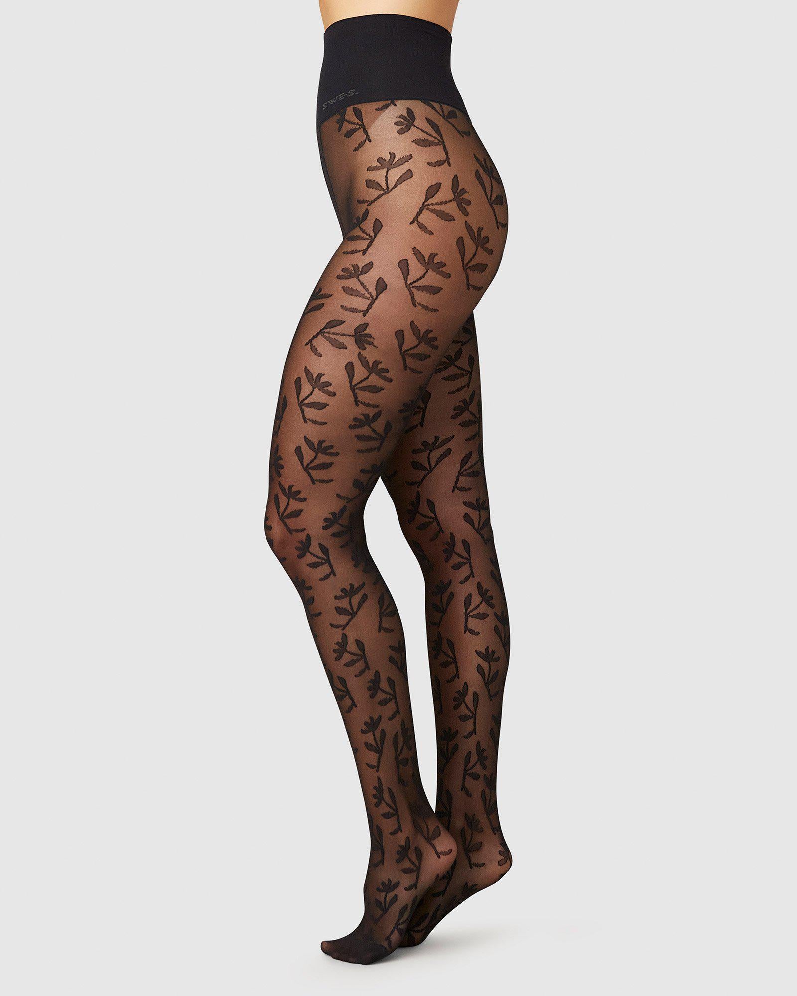 Lace Stockings, Black Floral Lace Tights 