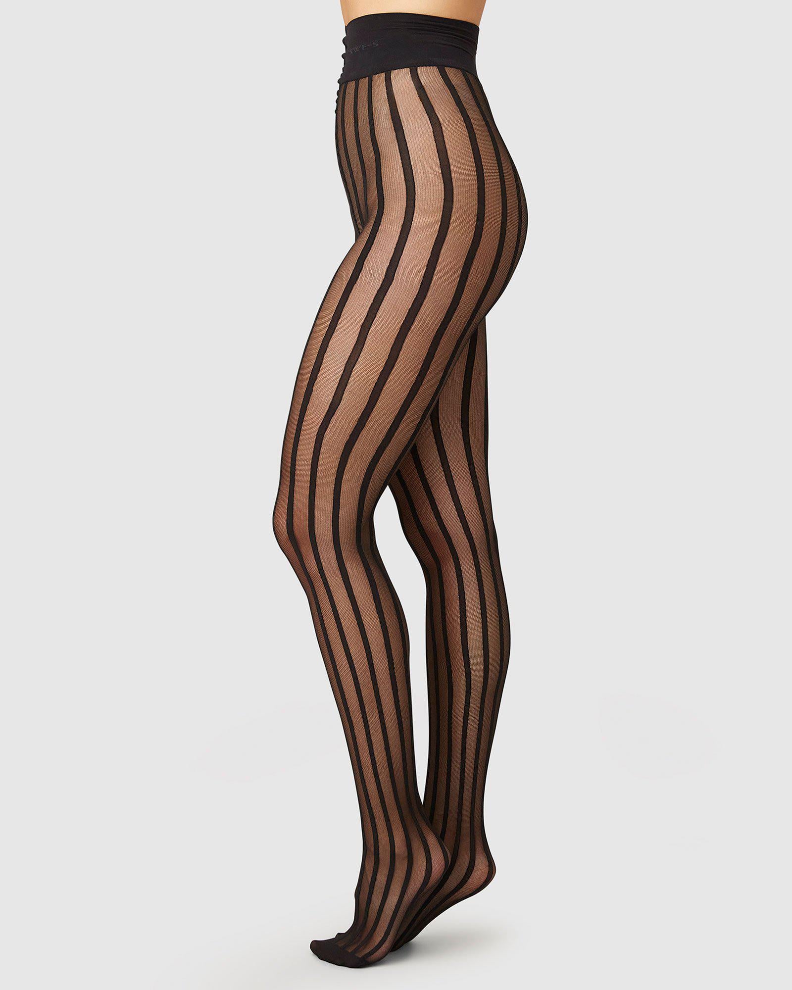 Siri Stripe Tights | Buy now - Swedish Stockings
