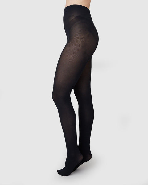 H&M Shaping Tights High Waist Black Sz S Made in Italy Stockings NIB 