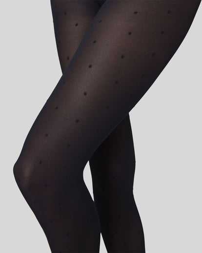 Swedish Stockings Doris Dots Tights in Black main image 0