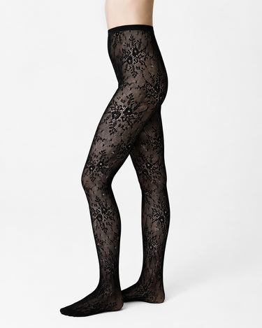 Rosa Lace Rhinestone Tights