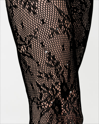 Rosa Lace Rhinestone Tights