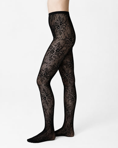 Rosa Lace Rhinestone Tights