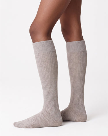Diana Ribbed Wool Knee-Highs