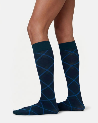 2-Pack Franka Check & Solid Knee-Highs