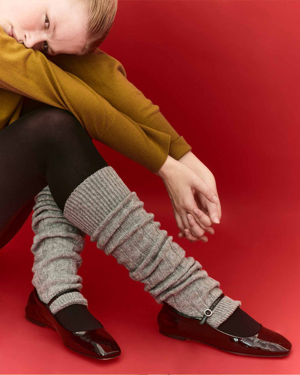 Swedish Stockings Hedvig Cotton Knee-Highs in Grey