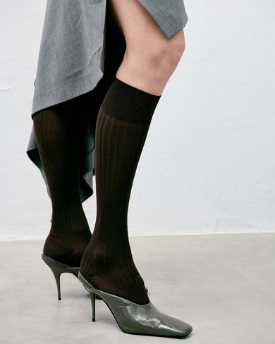 Loelle Ribbed Knee-Highs
