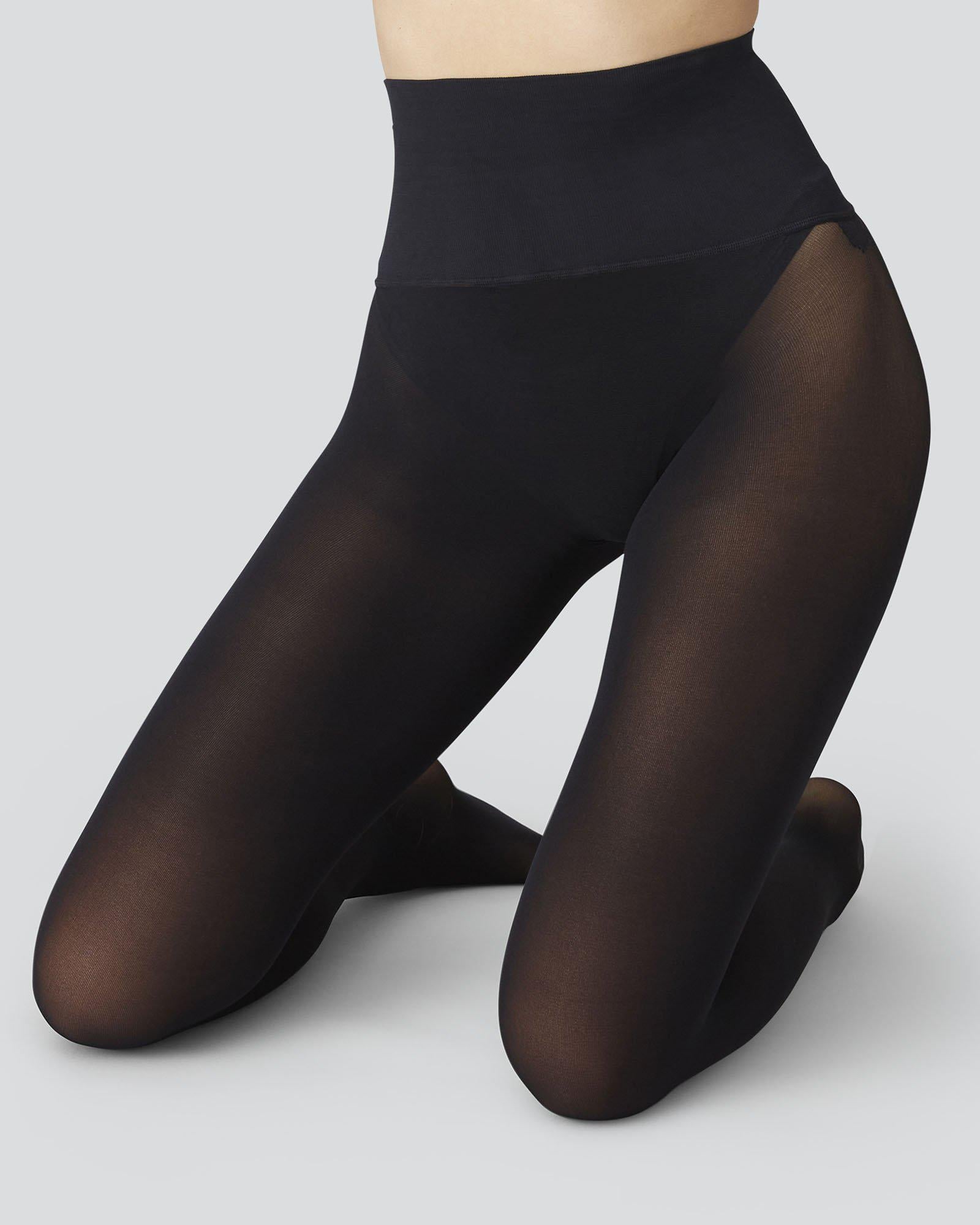 40 denier seamless sheer tights, black, Women's socks
