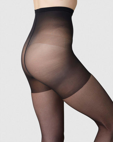 Black see-through stockings - Swiss stars dots stockings - Marianna  Giordana Paris