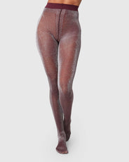 Tora Shimmery Tights Silver 20 den | Shop now - Swedish Stockings