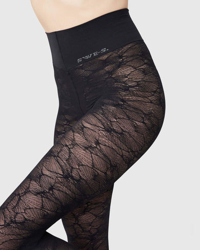 Swedish Stockings Sanna Glossy Tights (Black) – 43 € –