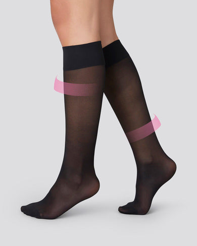 Swedish Stockings Dagmar Over-The-Knee Sustainable Black Tights — La Osa